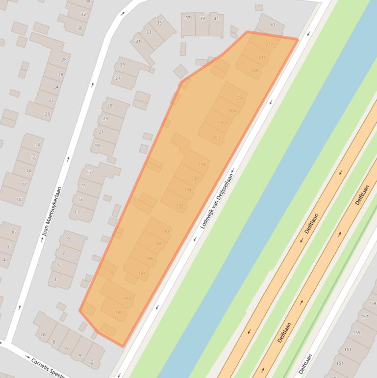 Kaart van postcodegebied 2024AB.