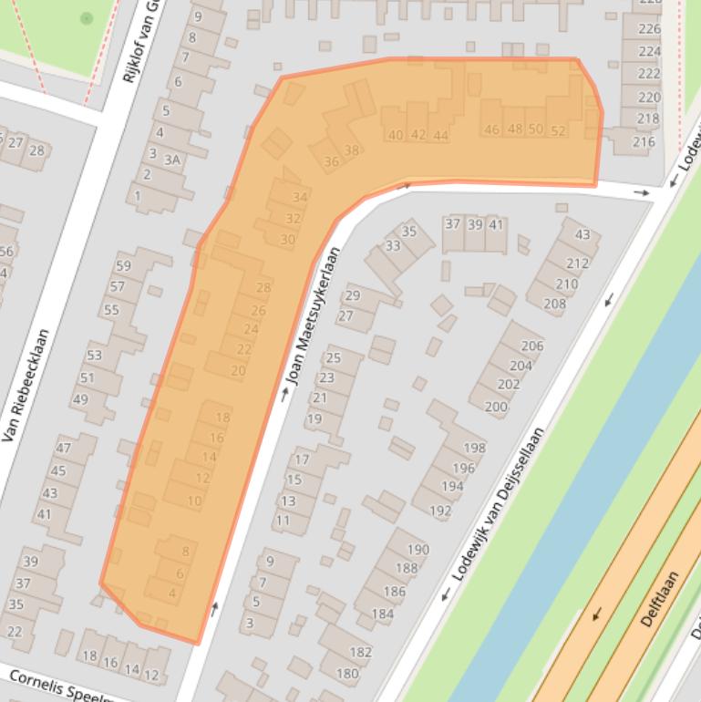 Kaart van postcodegebied 2024AS.