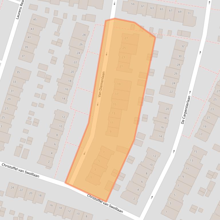 Kaart van postcodegebied 2024BN.