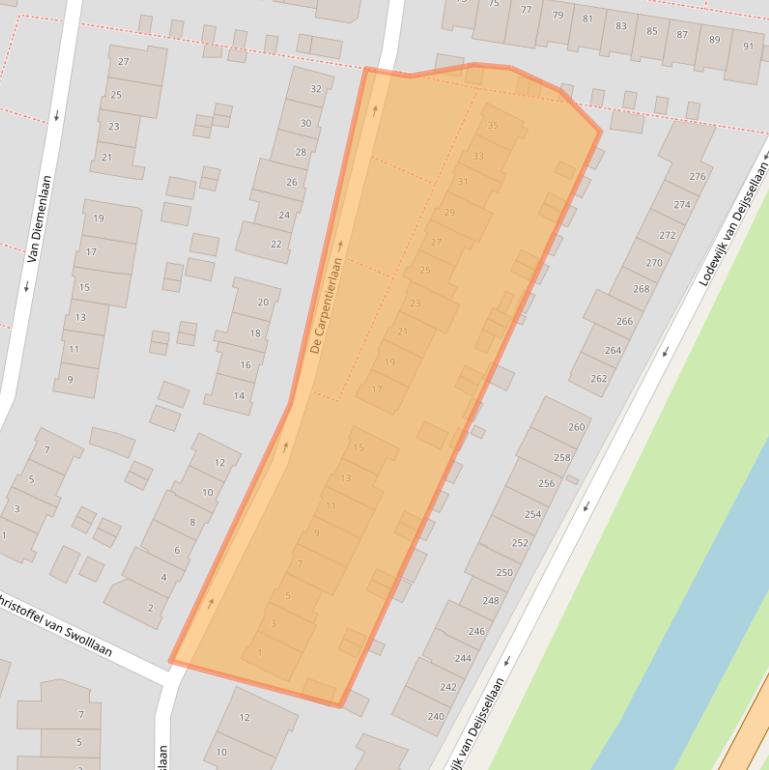 Kaart van postcodegebied 2024BR.