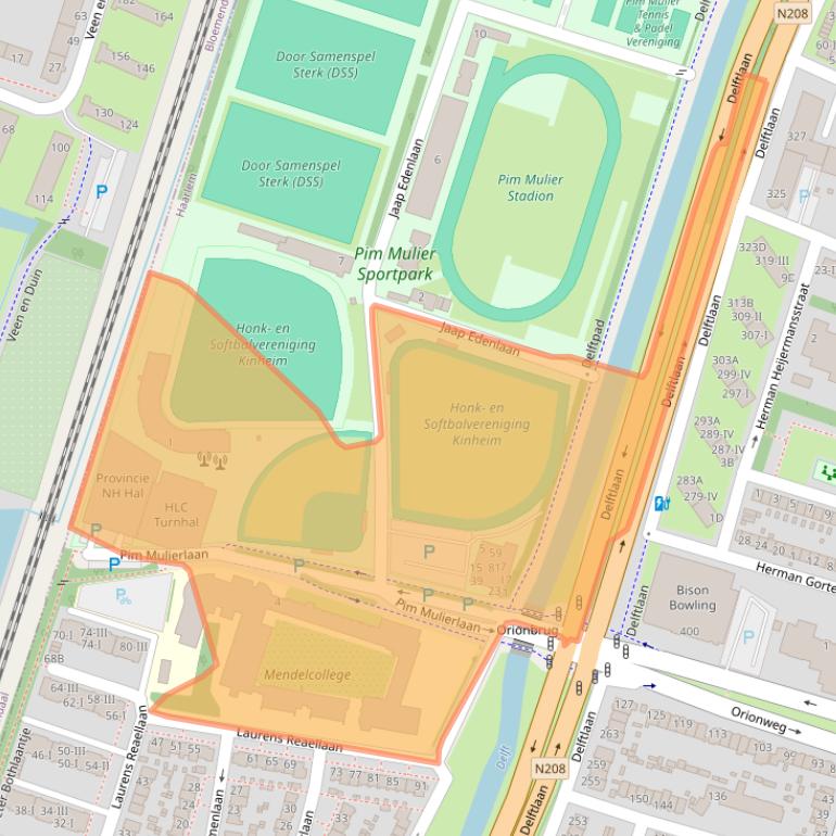 Kaart van postcodegebied 2024BT.