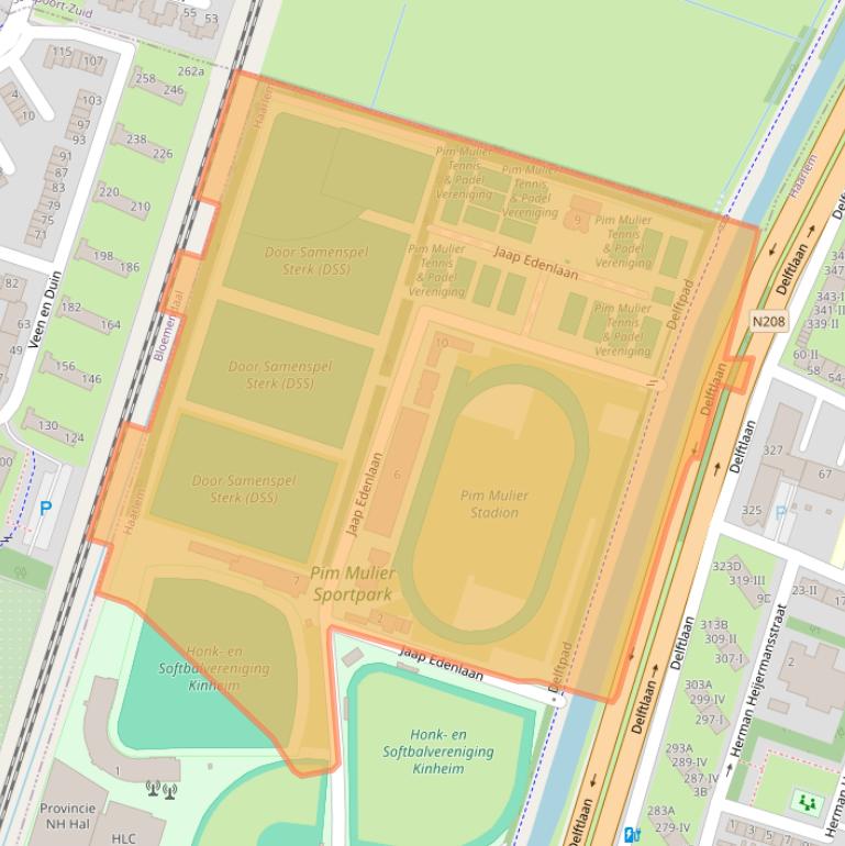 Kaart van postcodegebied 2024BW.