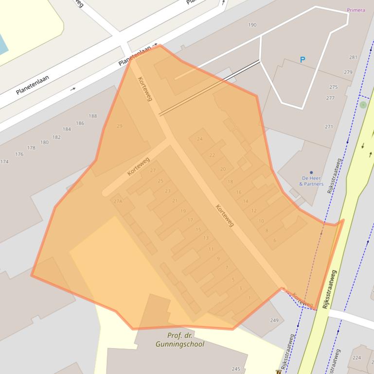 Kaart van postcodegebied 2024DJ.