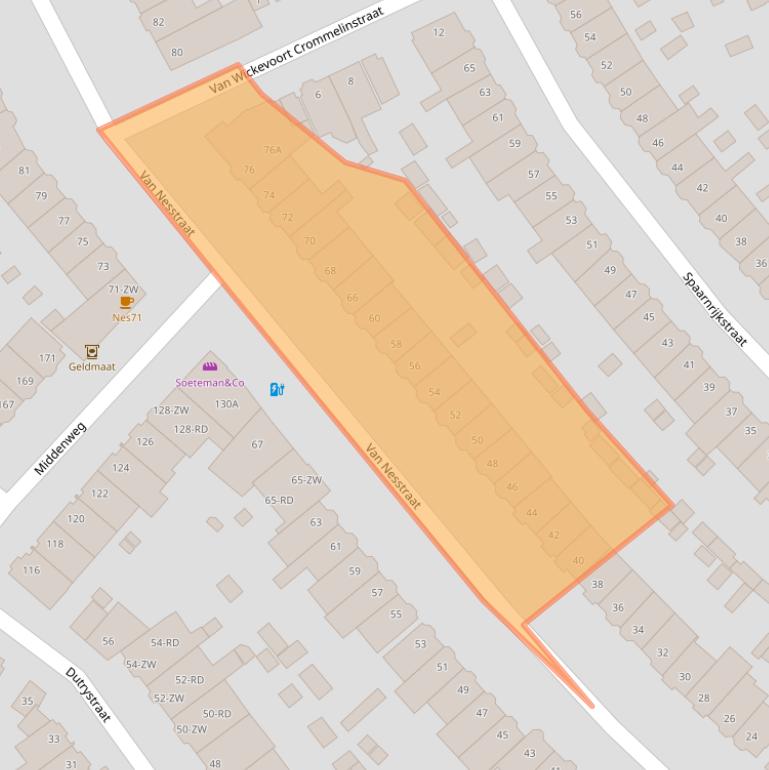 Kaart van postcodegebied 2024DP.