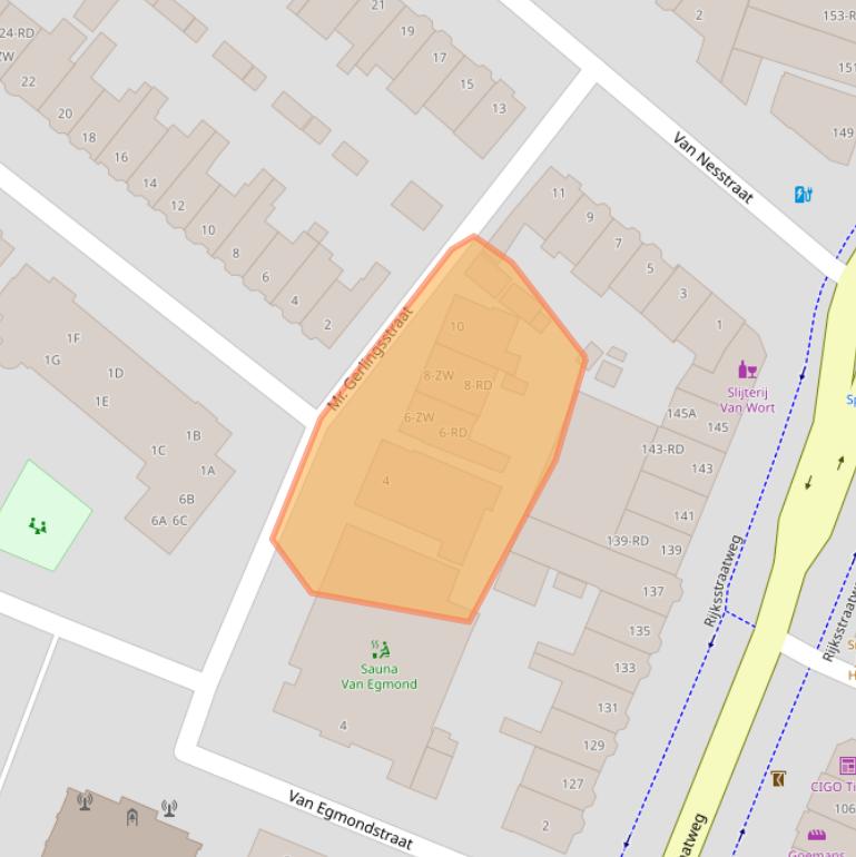 Kaart van postcodegebied 2024DW.