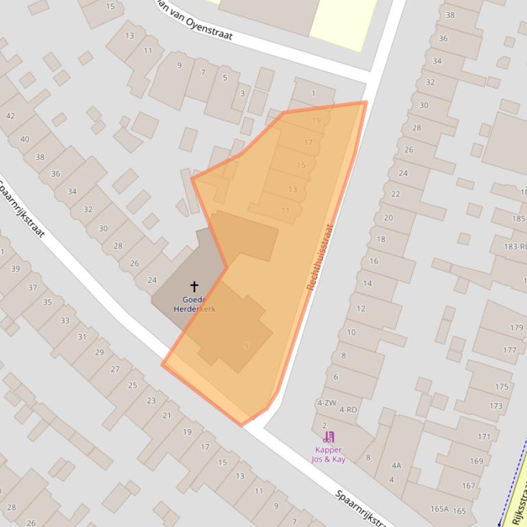 Kaart van postcodegebied 2024EC.