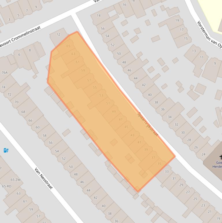 Kaart van postcodegebied 2024EJ.