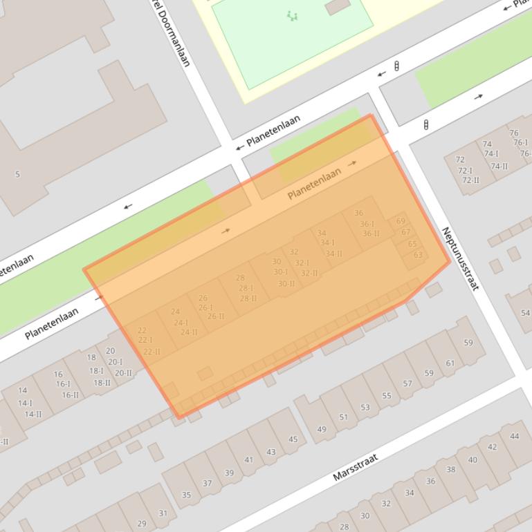 Kaart van postcodegebied 2024ER.