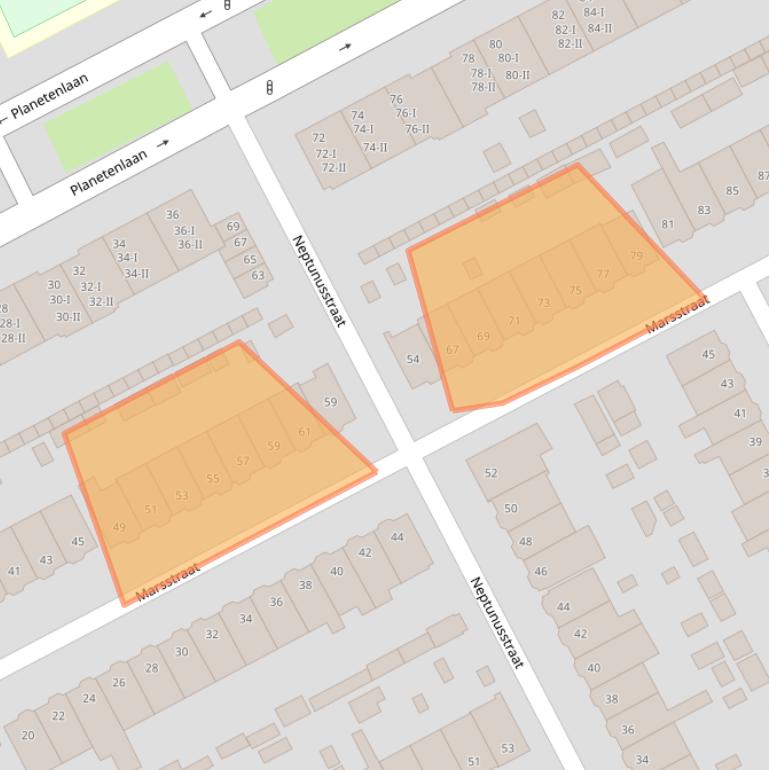 Kaart van postcodegebied 2024GB.