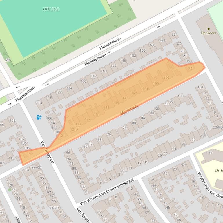 Kaart van postcodegebied 2024GD.