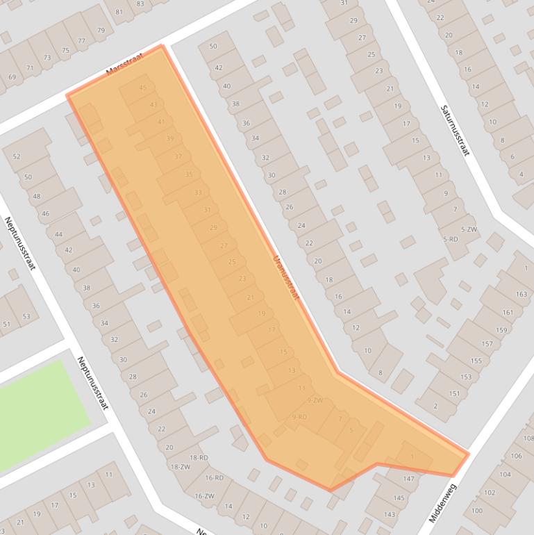 Kaart van postcodegebied 2024GK.