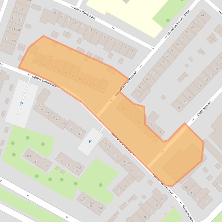 Kaart van postcodegebied 2024HB.