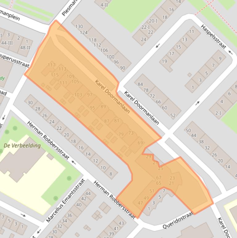 Kaart van postcodegebied 2024HL.