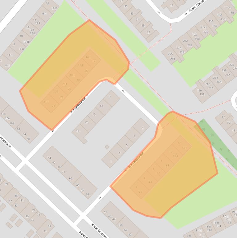 Kaart van postcodegebied 2024HS.