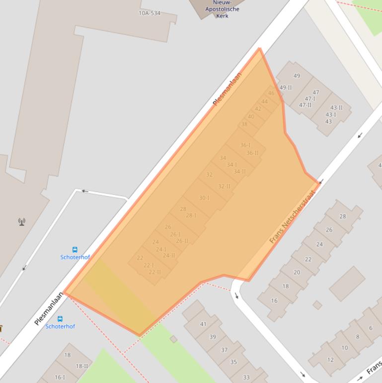 Kaart van postcodegebied 2024HX.