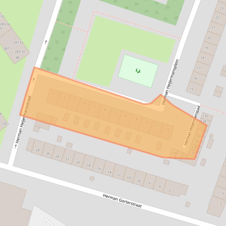 Kaart van postcodegebied 2024JJ.