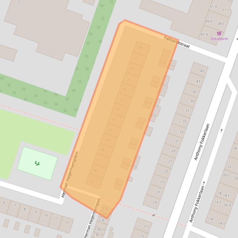 Kaart van postcodegebied 2024JK.