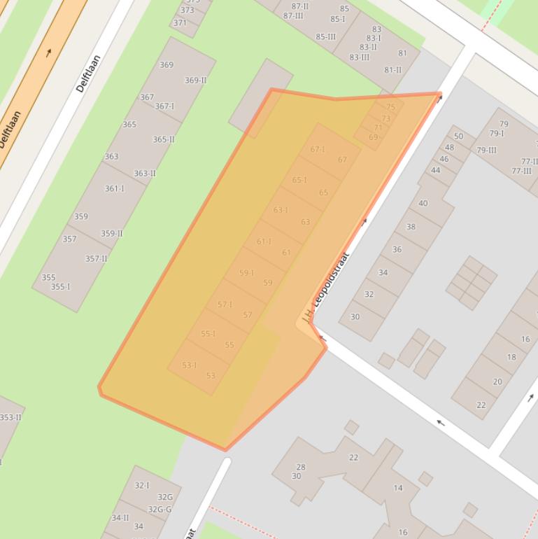 Kaart van postcodegebied 2024KB.