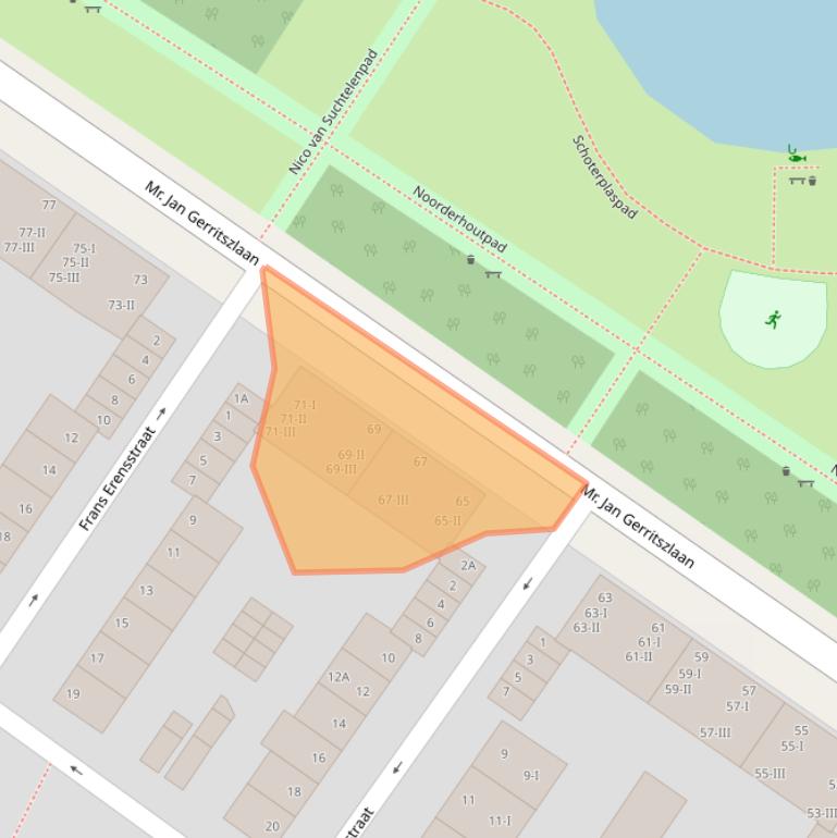 Kaart van postcodegebied 2024KM.