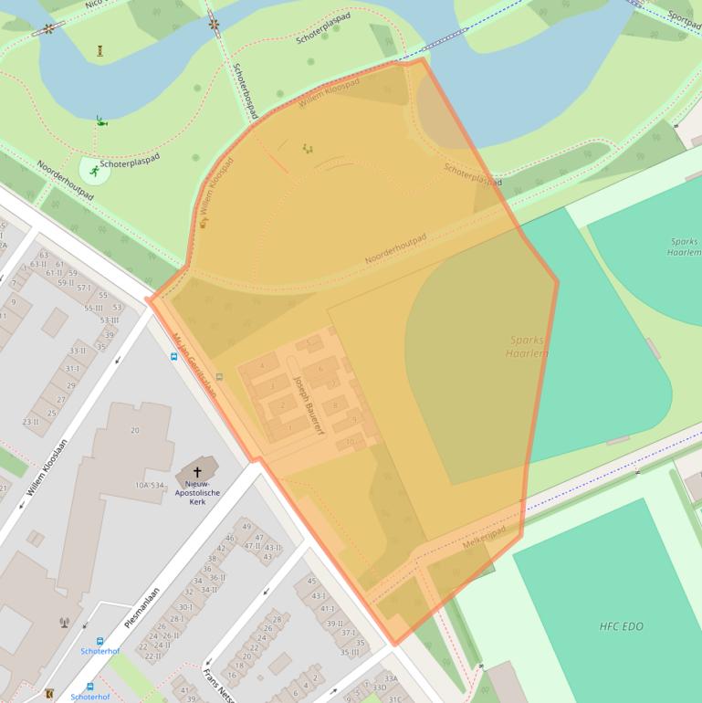 Kaart van postcodegebied 2024LB.