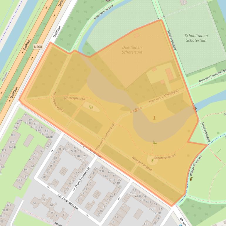 Kaart van postcodegebied 2024LC.