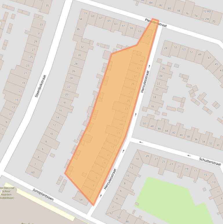 Kaart van postcodegebied 2024RE.