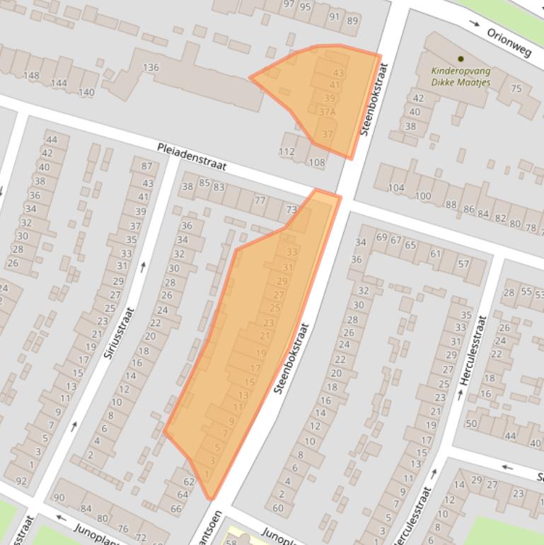Kaart van postcodegebied 2024RH.