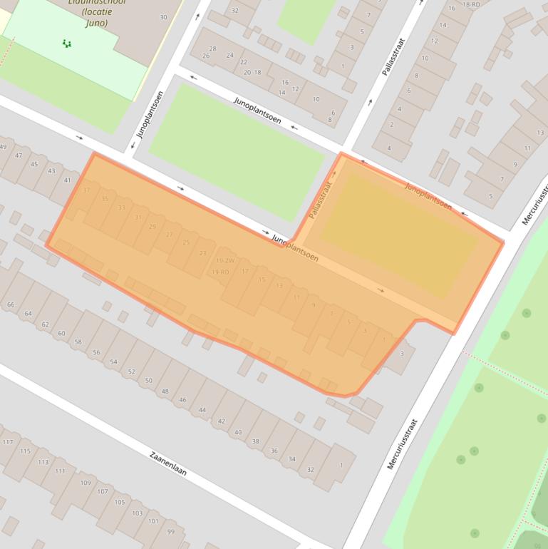 Kaart van postcodegebied 2024RL.