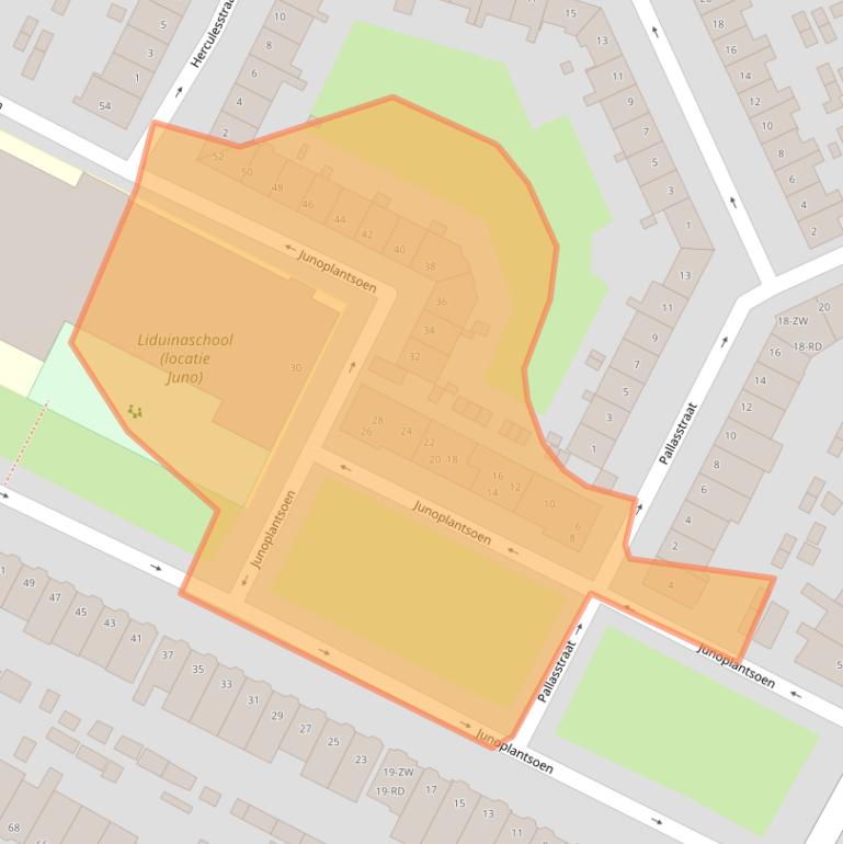 Kaart van postcodegebied 2024RR.