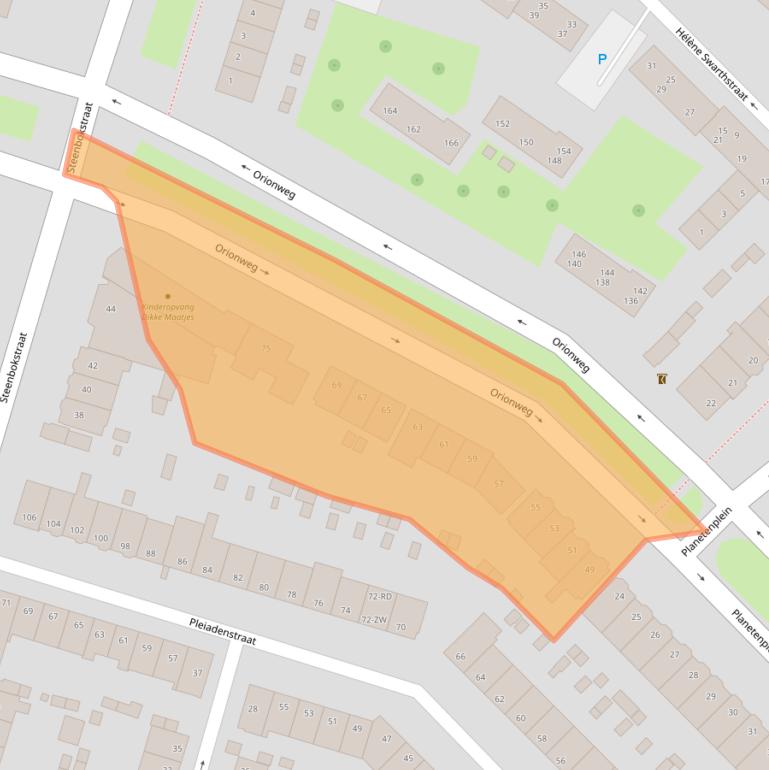Kaart van postcodegebied 2024TB.