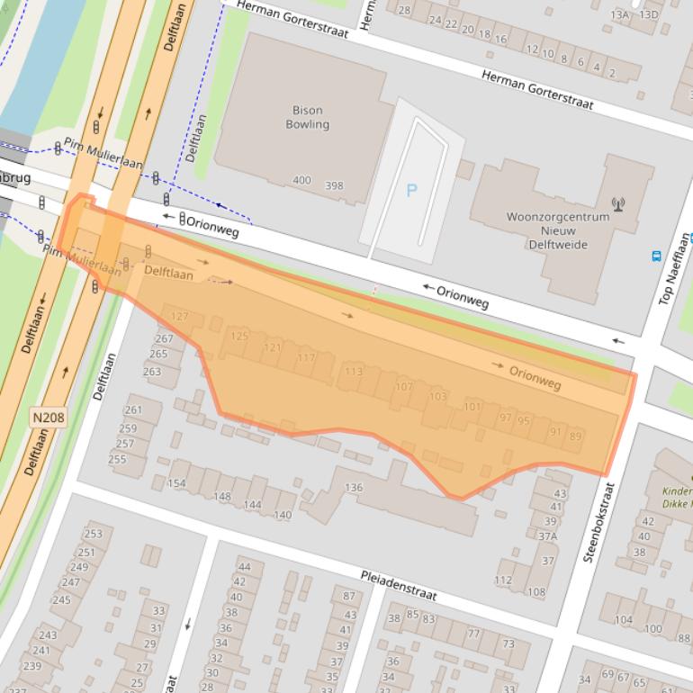 Kaart van postcodegebied 2024TC.