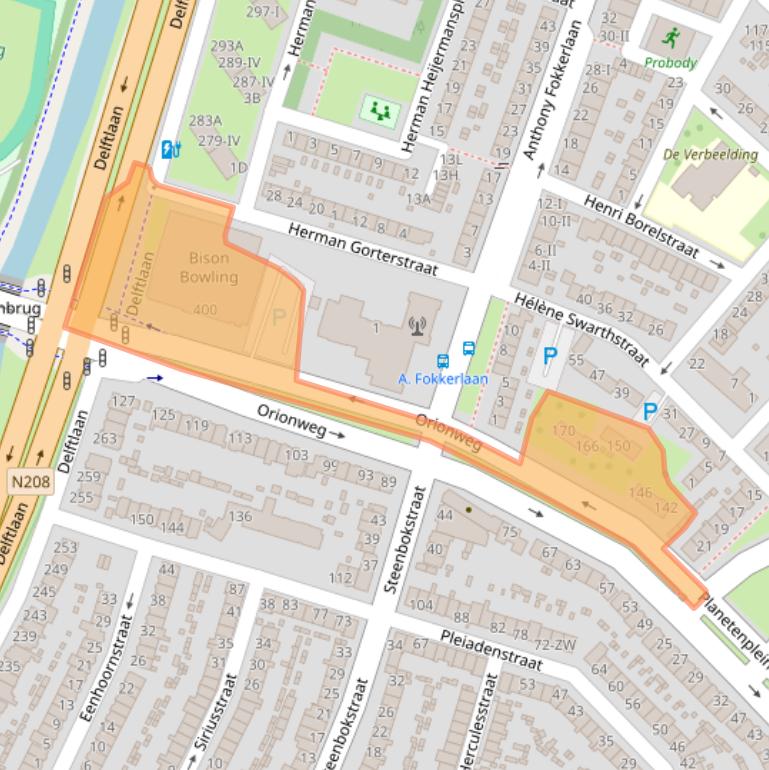 Kaart van postcodegebied 2024TH.