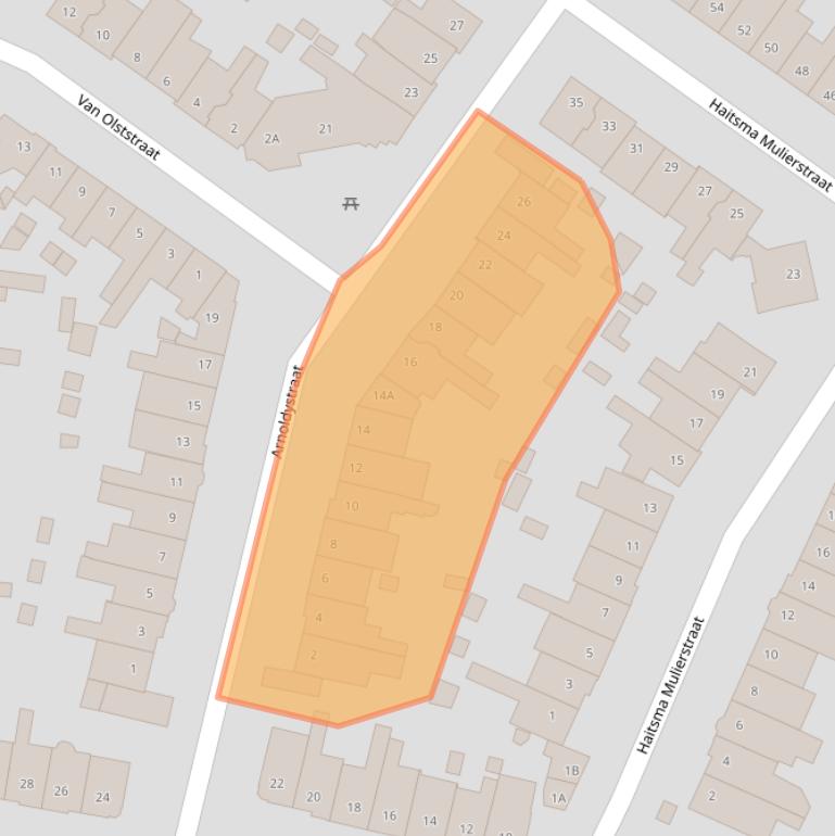 Kaart van postcodegebied 2024VH.