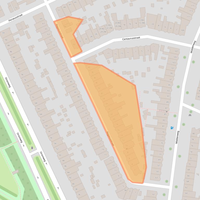 Kaart van postcodegebied 2024VR.