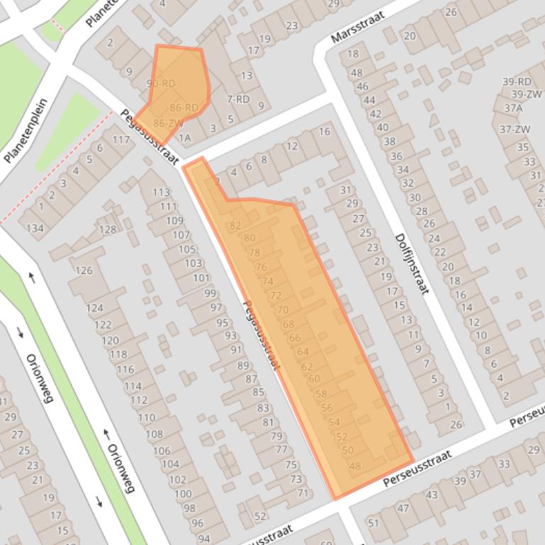 Kaart van postcodegebied 2024VS.