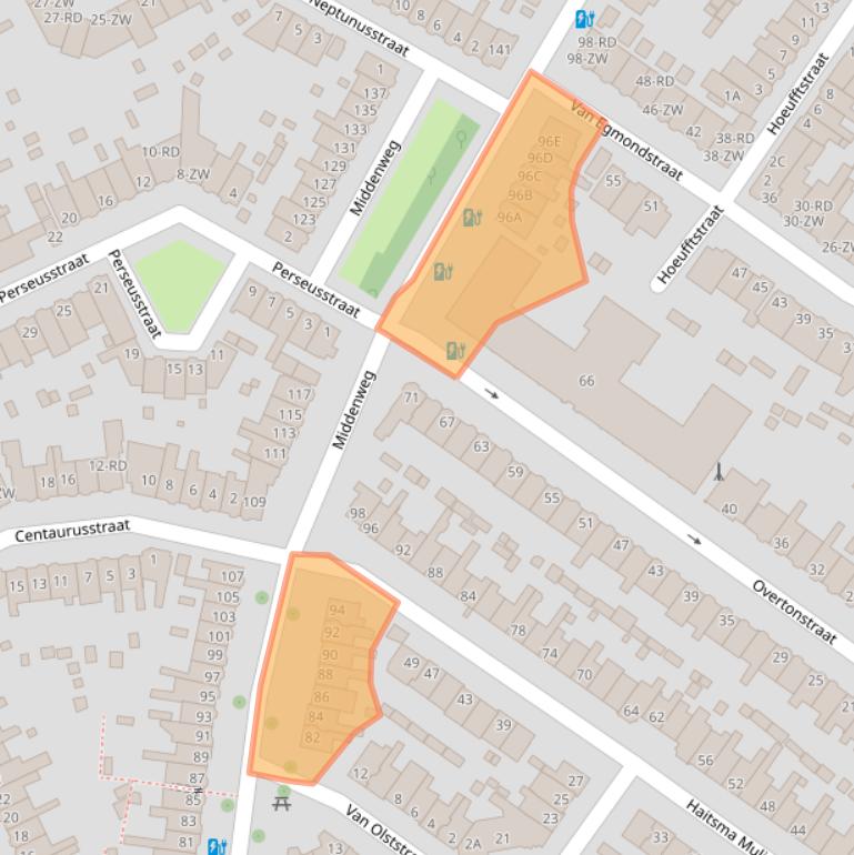 Kaart van postcodegebied 2024XE.