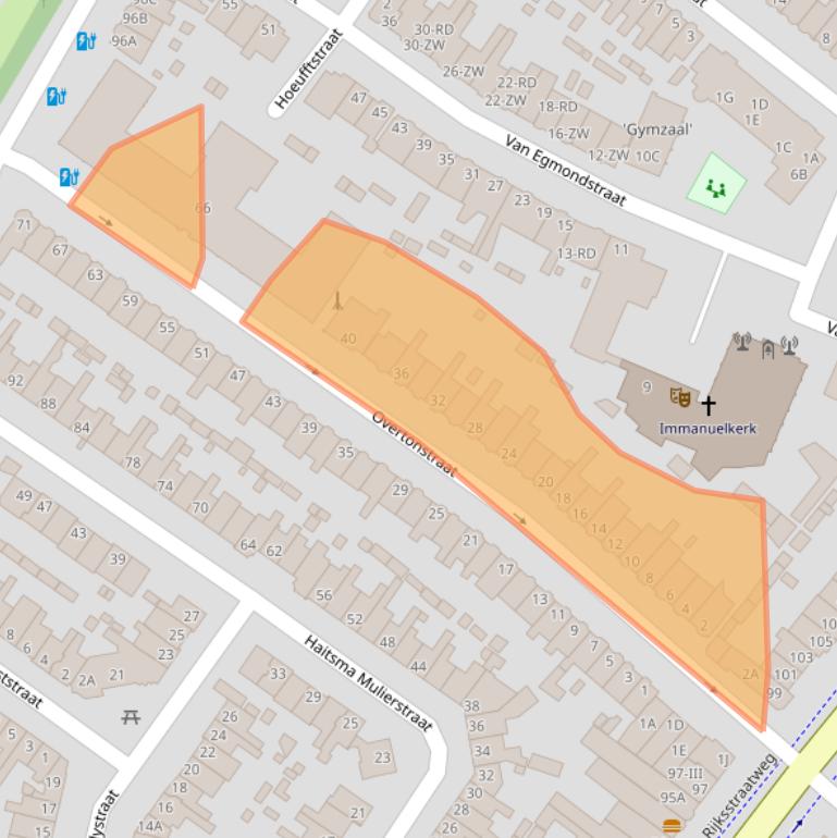 Kaart van postcodegebied 2024XK.