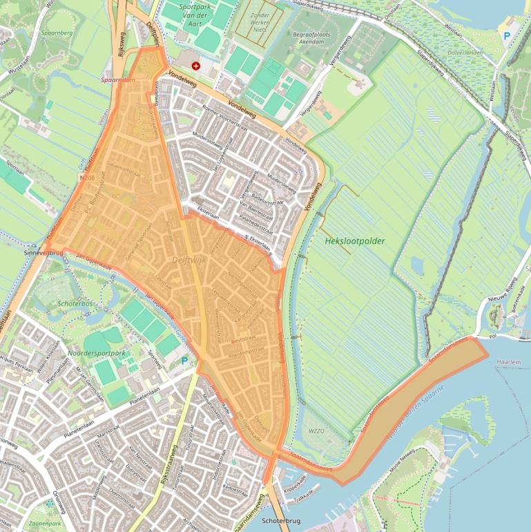 Kaart van postcodegebied 2025.