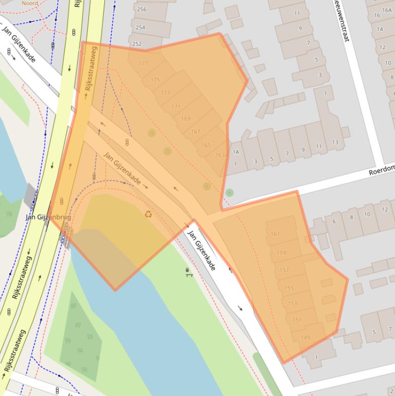 Kaart van postcodegebied 2025BE.