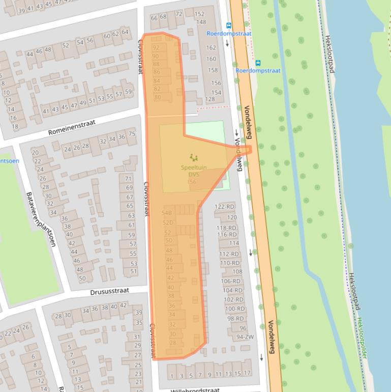 Kaart van postcodegebied 2025BP.