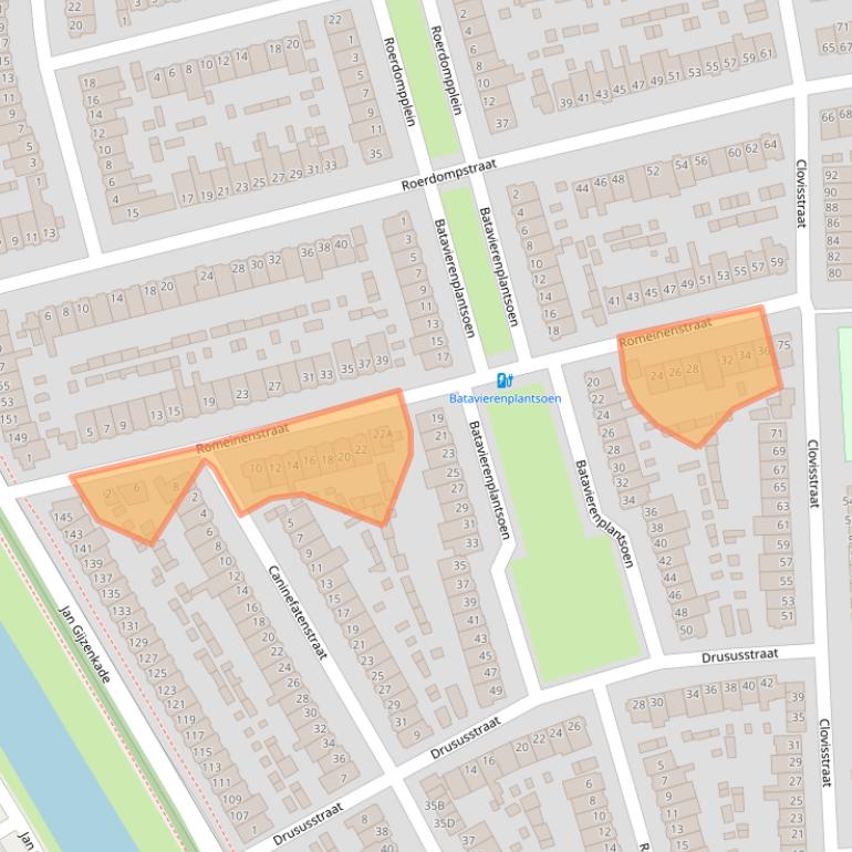 Kaart van postcodegebied 2025CH.