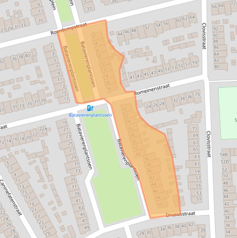 Kaart van postcodegebied 2025CK.