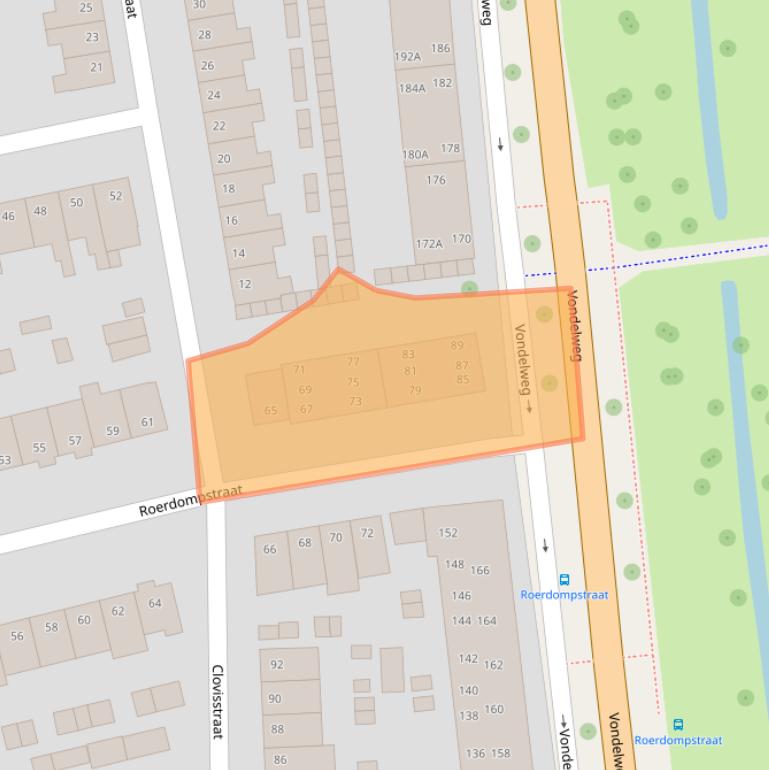 Kaart van postcodegebied 2025CN.