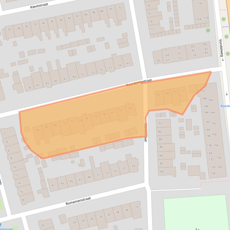 Kaart van postcodegebied 2025CR.