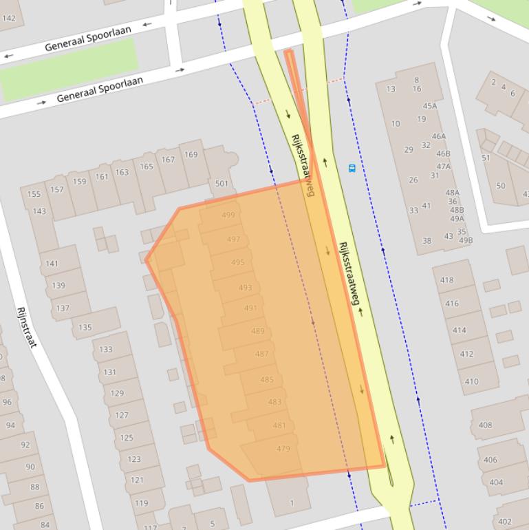Kaart van postcodegebied 2025DD.