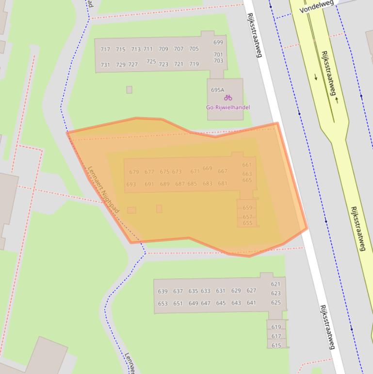 Kaart van postcodegebied 2025DK.