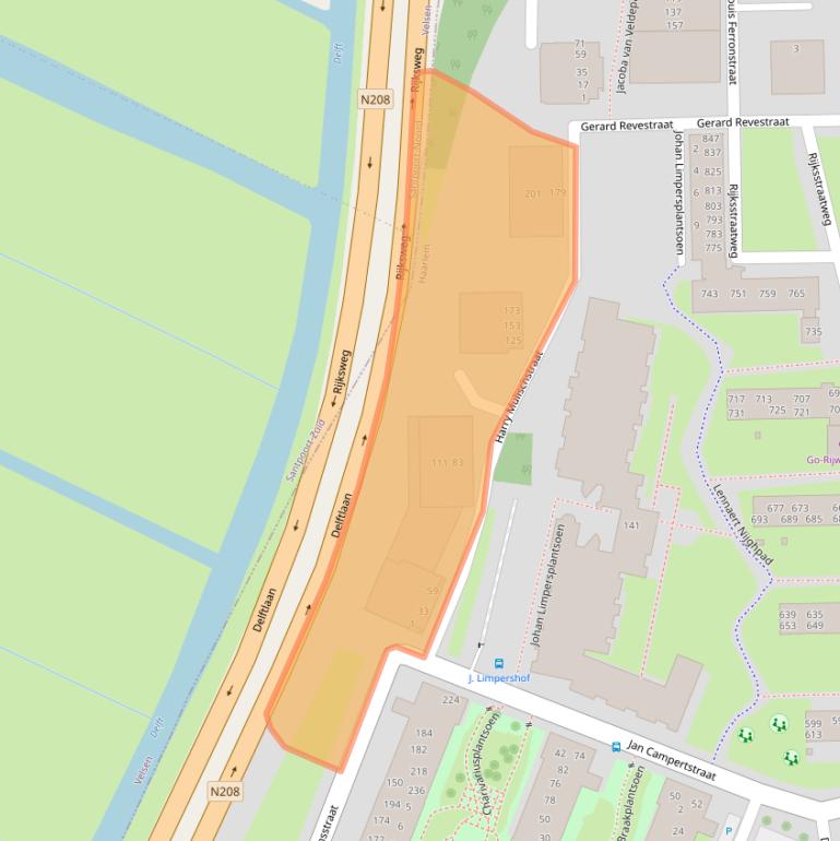 Kaart van postcodegebied 2025EM.