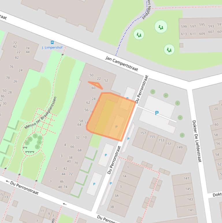Kaart van postcodegebied 2025GE.