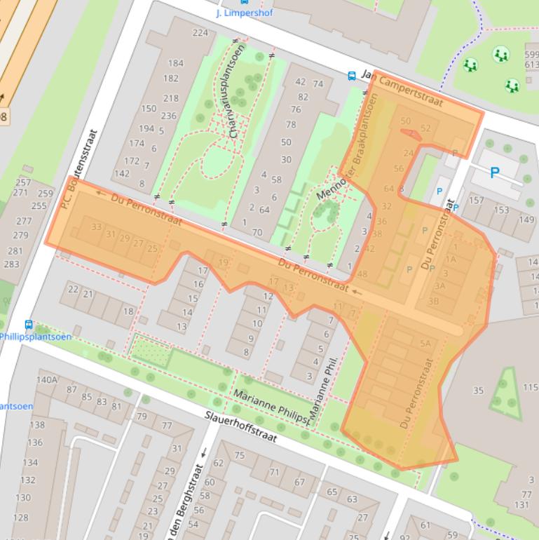 Kaart van postcodegebied 2025GG.