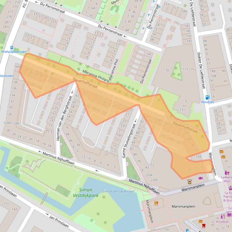 Kaart van postcodegebied 2025GR.